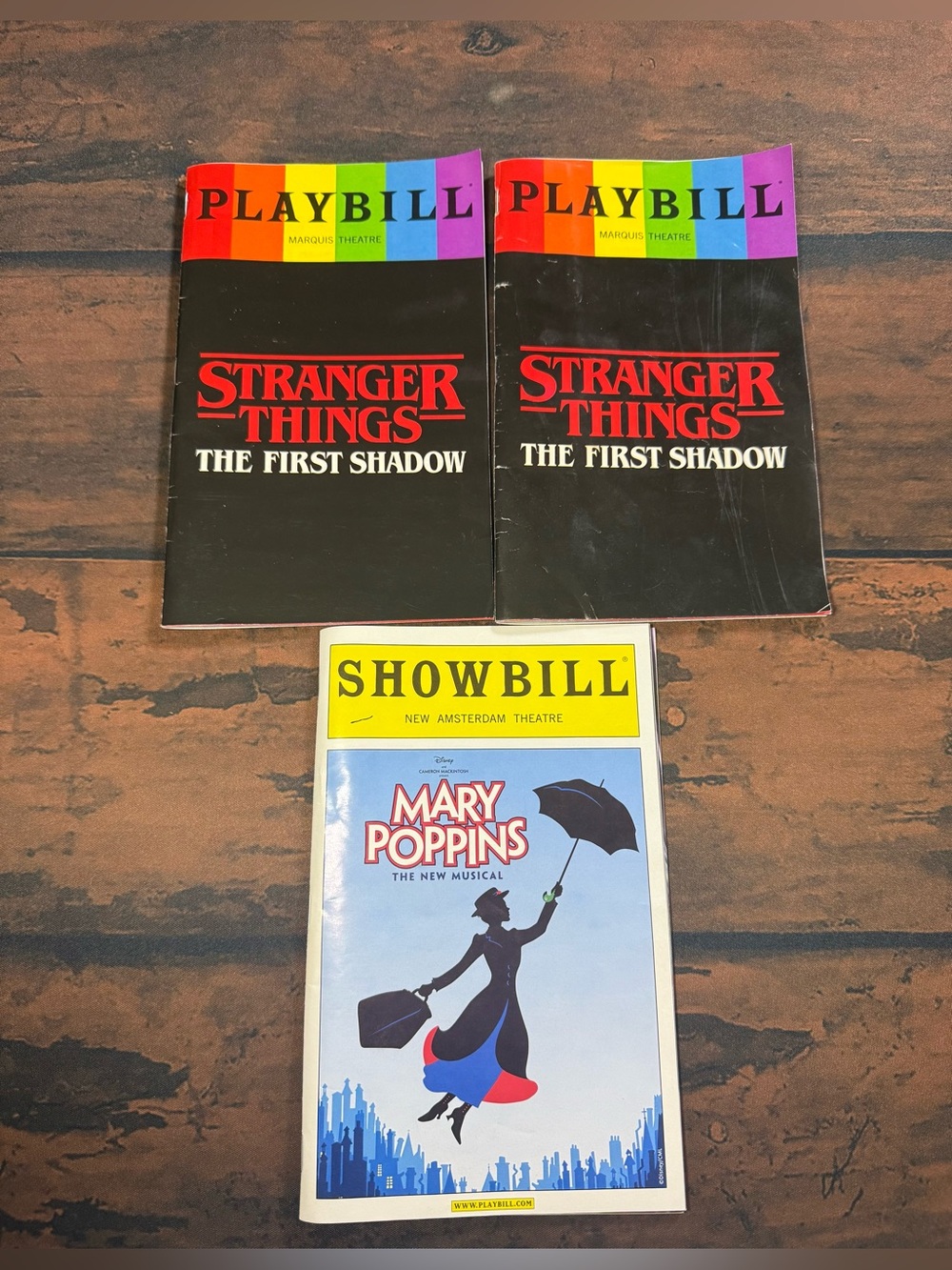 Mary Poppins 2007 Rare Showbill & 2 Stranger Things The First Shadow Playbills
